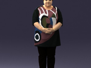 plump lady colorful dress 0501 Modelo 3D