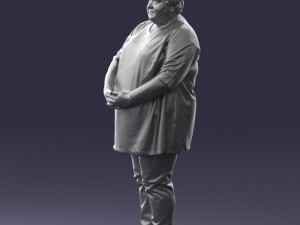 plump lady colorful dress 0501 Modelo 3D