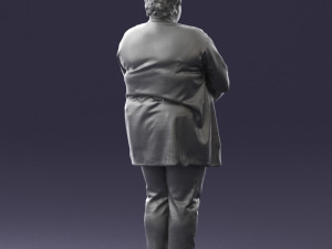 plump lady colorful dress 0501 Modelo 3D