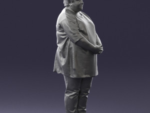 plump lady colorful dress 0501 Modelo 3D