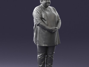 plump lady colorful dress 0501 Modelo 3D