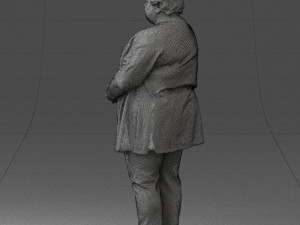 plump lady colorful dress 0501 Modelo 3D