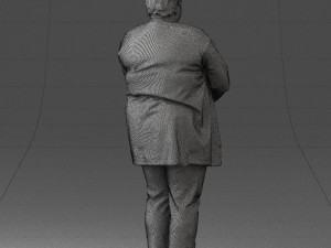 plump lady colorful dress 0501 Modelo 3D