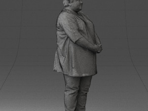 plump lady colorful dress 0501 Modelo 3D
