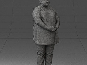 plump lady colorful dress 0501 Modelo 3D