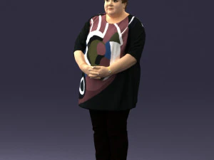 plump lady colorful dress 0501 3d print ready 3D Print Model