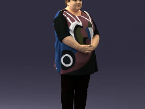 plump lady colorful dress 0501 3d print ready 3D Print Model