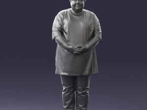 plump lady colorful dress 0501 3d print ready 3D-printmodel