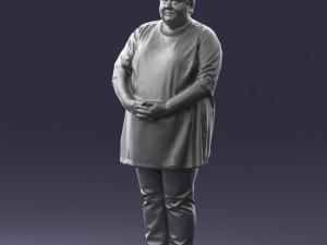 plump lady colorful dress 0501 3d print ready 3D-printmodel