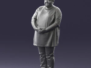 plump lady colorful dress 0501 3d print ready 3D Print Model