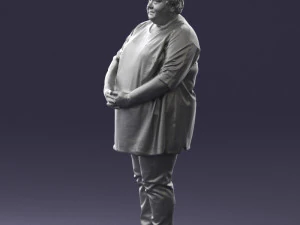 plump lady colorful dress 0501 3d print ready 3D Print Model