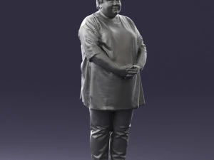 plump lady colorful dress 0501 3d print ready 3D Print Model