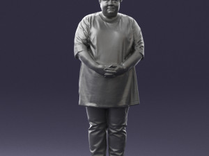 plump lady colorful dress 0501 3d print ready 3D-printmodel