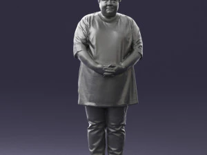 plump lady colorful dress 0501 3d print ready 3D Print Model