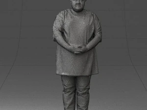 plump lady colorful dress 0501 3d print ready 3D Print Model