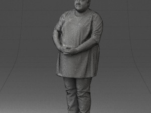 plump lady colorful dress 0501 3d print ready 3D-printmodel