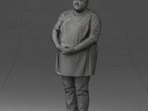 plump lady colorful dress 0501 3d print ready 3D Print Model