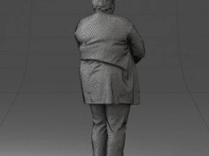 plump lady colorful dress 0501 3d print ready 3D Print Model