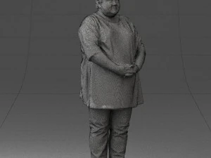 plump lady colorful dress 0501 3d print ready 3D Print Model