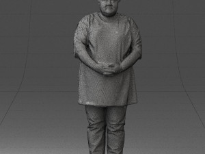 plump lady colorful dress 0501 3d print ready 3D-printmodel