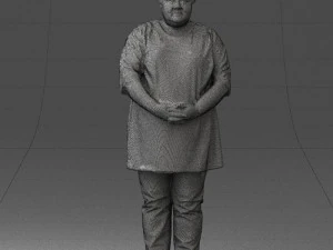 plump lady colorful dress 0501 3d print ready 3D Print Model