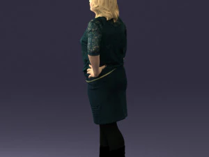 blonde green suit 0500 3D Model
