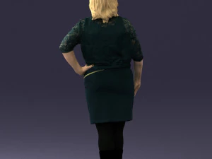 blonde green suit 0500 3D Model