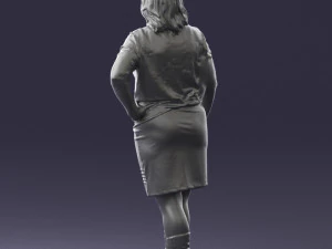 blonde green suit 0500 3D Model