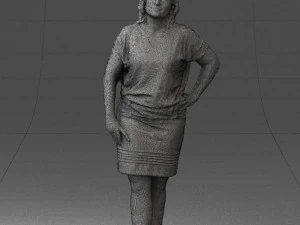 blonde green suit 0500 3D Model