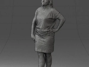 blonde green suit 0500 3D Model