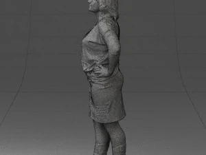 blonde green suit 0500 3D Model