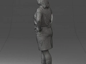 blonde green suit 0500 3D Model