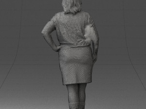 blonde green suit 0500 3d print ready 3D Print Model