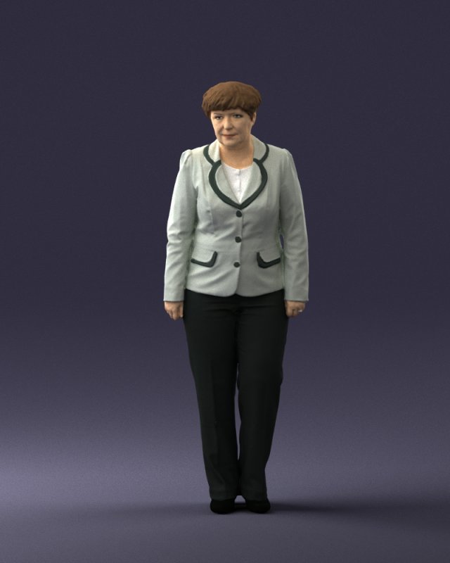lady pant suit 0499 3D Модель .c4d .max .obj .3ds .fbx .stl .blend 