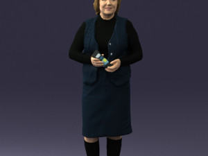 grandmother vest sleeveless jacket 0495 3D Model