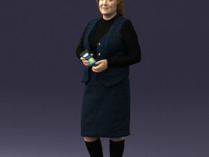 grandmother vest sleeveless jacket 0495 3D Model