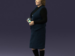 grandmother vest sleeveless jacket 0495 3D Model