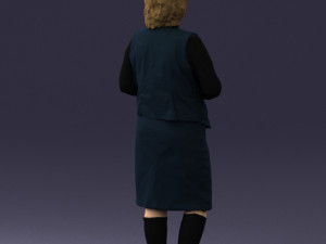 grandmother vest sleeveless jacket 0495 3D Model