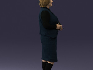 grandmother vest sleeveless jacket 0495 3D Model
