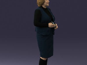 grandmother vest sleeveless jacket 0495 3D Model