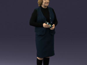 grandmother vest sleeveless jacket 0495 3D Model