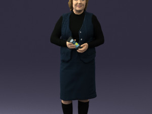 grandmother vest sleeveless jacket 0495 3D Model