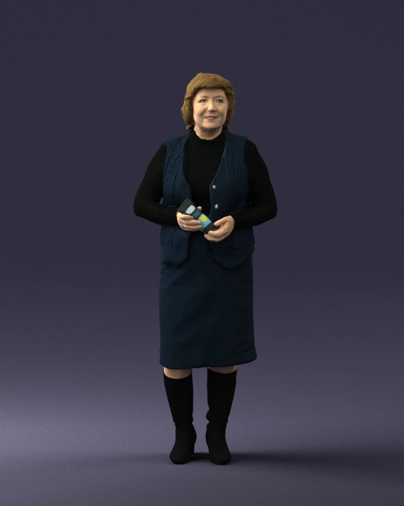 grandmother vest sleeveless jacket0495 3d print ready 3D Print Model .c4d .max .obj .3ds .fbx .stl .blend 