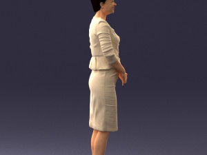 girl in beige suit 0493 Modello 3D