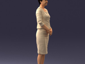 girl in beige suit 0493 Modello 3D