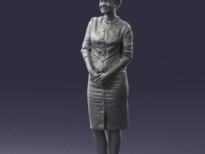 girl in beige suit 0493 3D Model