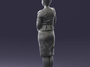 girl in beige suit 0493 3D Model