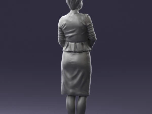 girl in beige suit 0493 3D Model