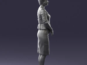 girl in beige suit 0493 3D Model