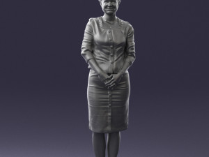 girl in beige suit 0493 Modello 3D